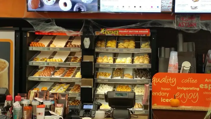 Dunkin', a coffee shop in Webster