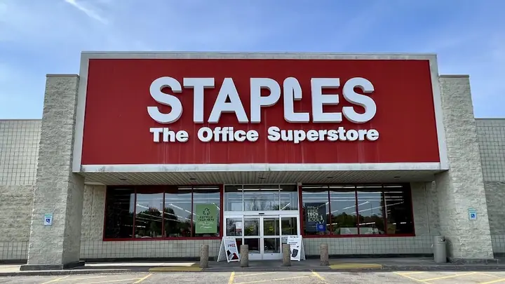 Staples, an office supply store in Webster