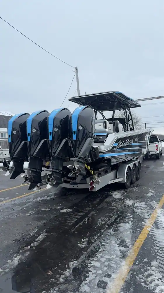 M & M Lakeside Marine Inc, a boat repair shop in Webster